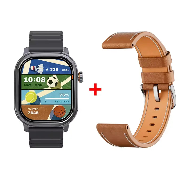 Original KOSPET PULSE Smart Watch Men Women 1.96" AMOLED BT Call/IP68 Waterproof 180 Freestyle Training Modes Fitness Monitoring