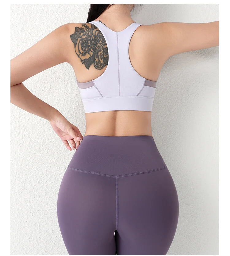 New Design Summer One-Piece High-Strength Shock-Proof/Sports Bra Vested Front Zipper Yoga Sports Bra