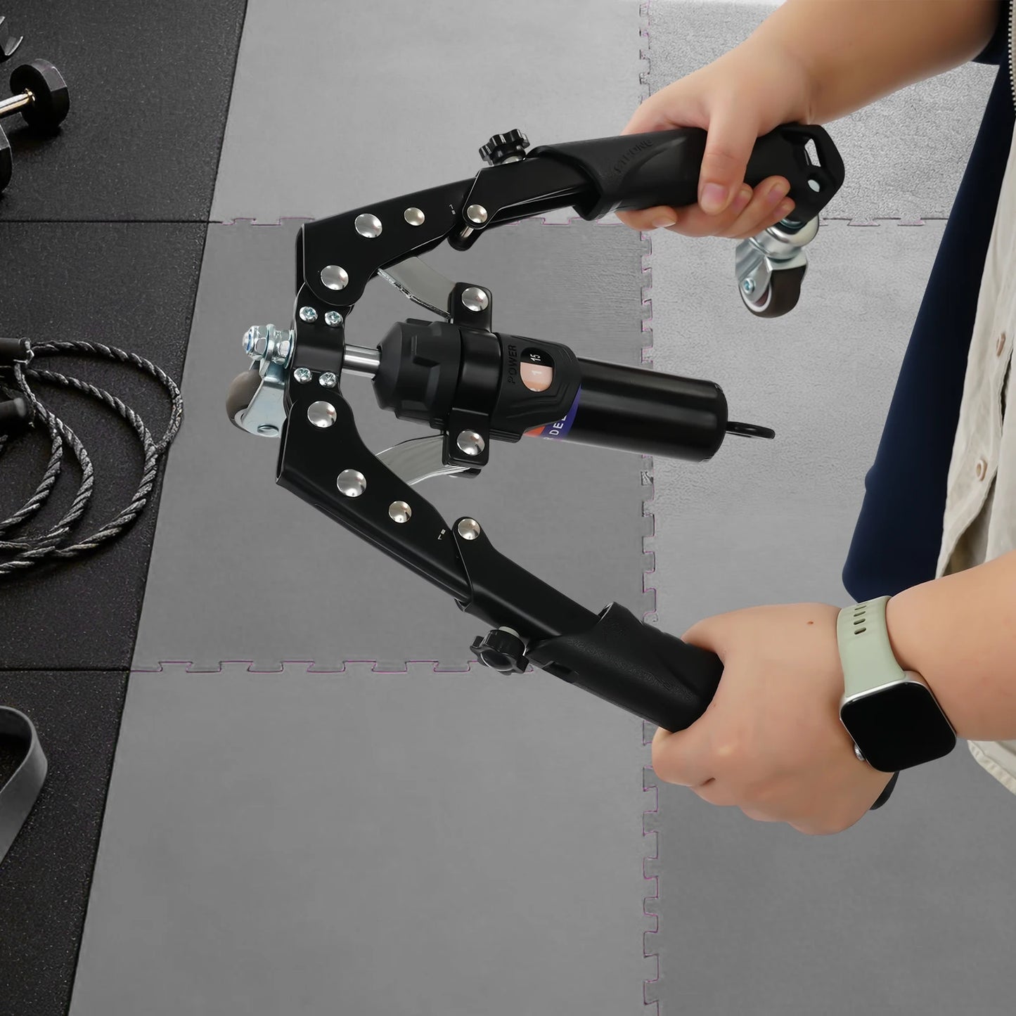 Hydraulic Power Twister Spin Button Arm Blaster Forearm Workout Equipment/Adjustable 22-440lbs for Arms Legs Biceps