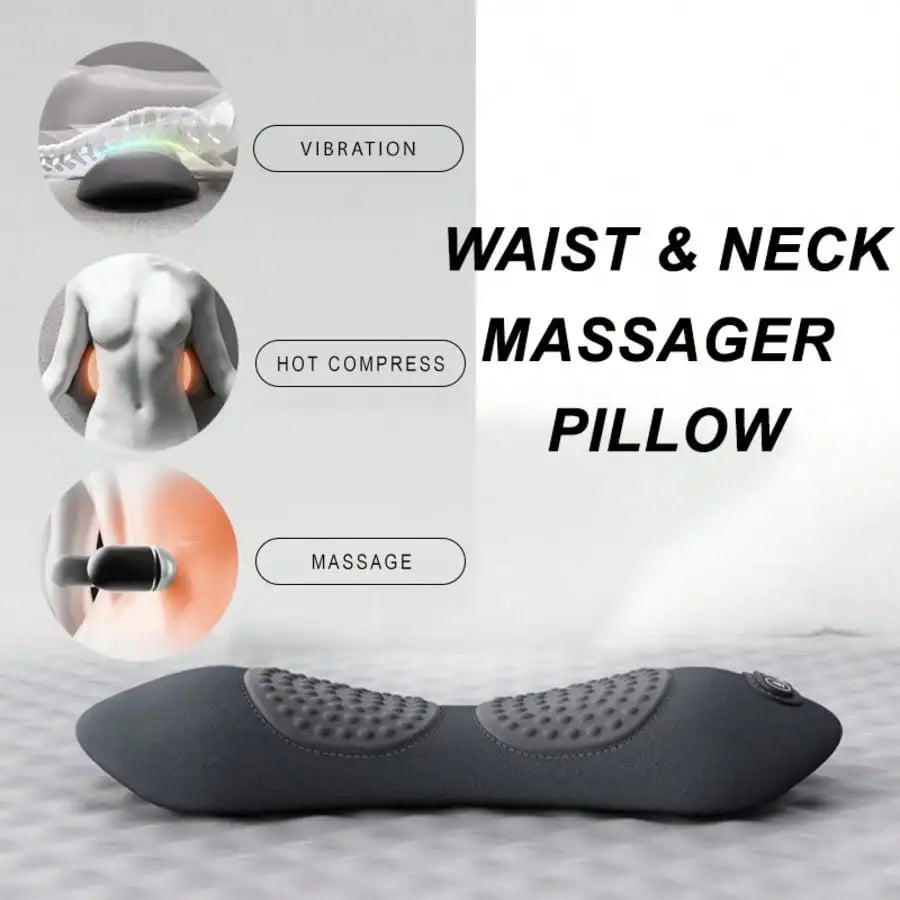3-In-1 Back & Neck Massager With Heating Vibration & Air Compression/Back Support Pillow Ideal Gifts For Parents Home/Office