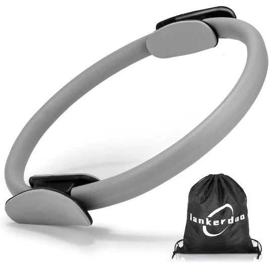 Pilates Ring Fitness Circle 14" Yoga Rings Magic Circle/with Dual Padded Handles for Toning Arms, Thighs/Legs & Core