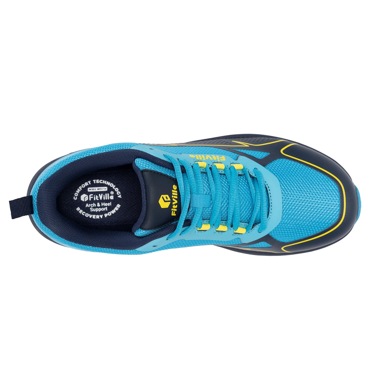 FitVille Extra Wide Trail Running Shoes Non-Slip Men's Sneakers/Lightweight for Male Swollen Feet Arch Support Pain Relief