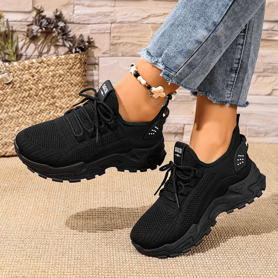 Air Cushion Wedge Knit Sock Sneakers for Women Breathable/Lightweight Non Slip Comfort Casual Walking Athletic Shoes