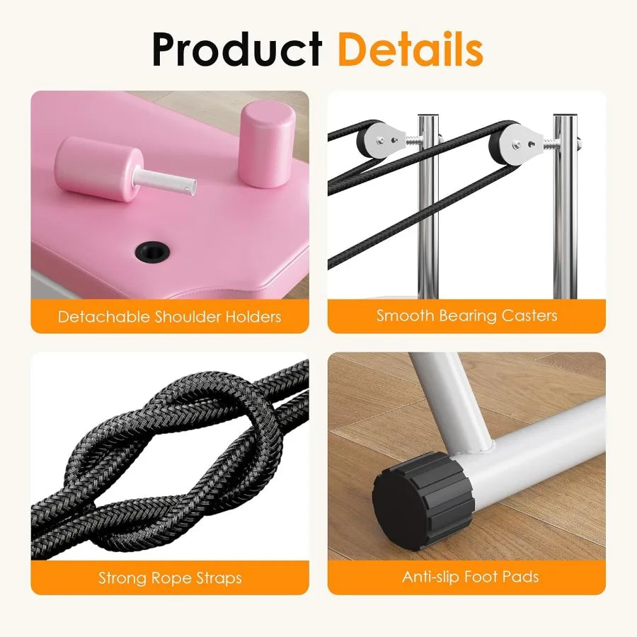 Foldable Pilates Reformer Machine for Home Gym Ideal/Pilates Workout Equipment for Beginners High Intensity Cardio Fitness