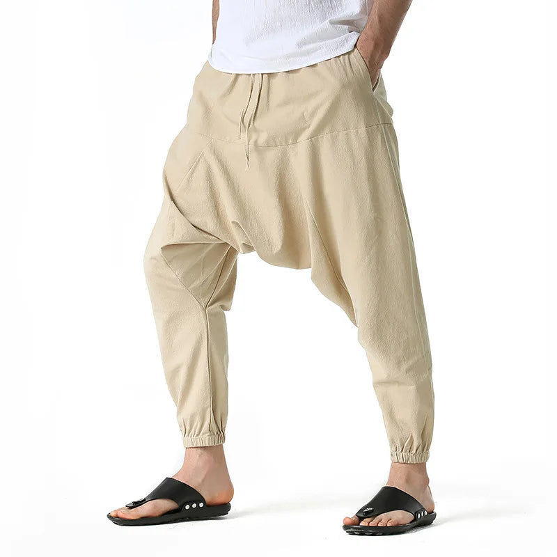 New Men Harem Pants Sweat wear Baggy Casual Yoga Loose Cotton/Sport Jogging Pants Cross Pants for Men Streetwear