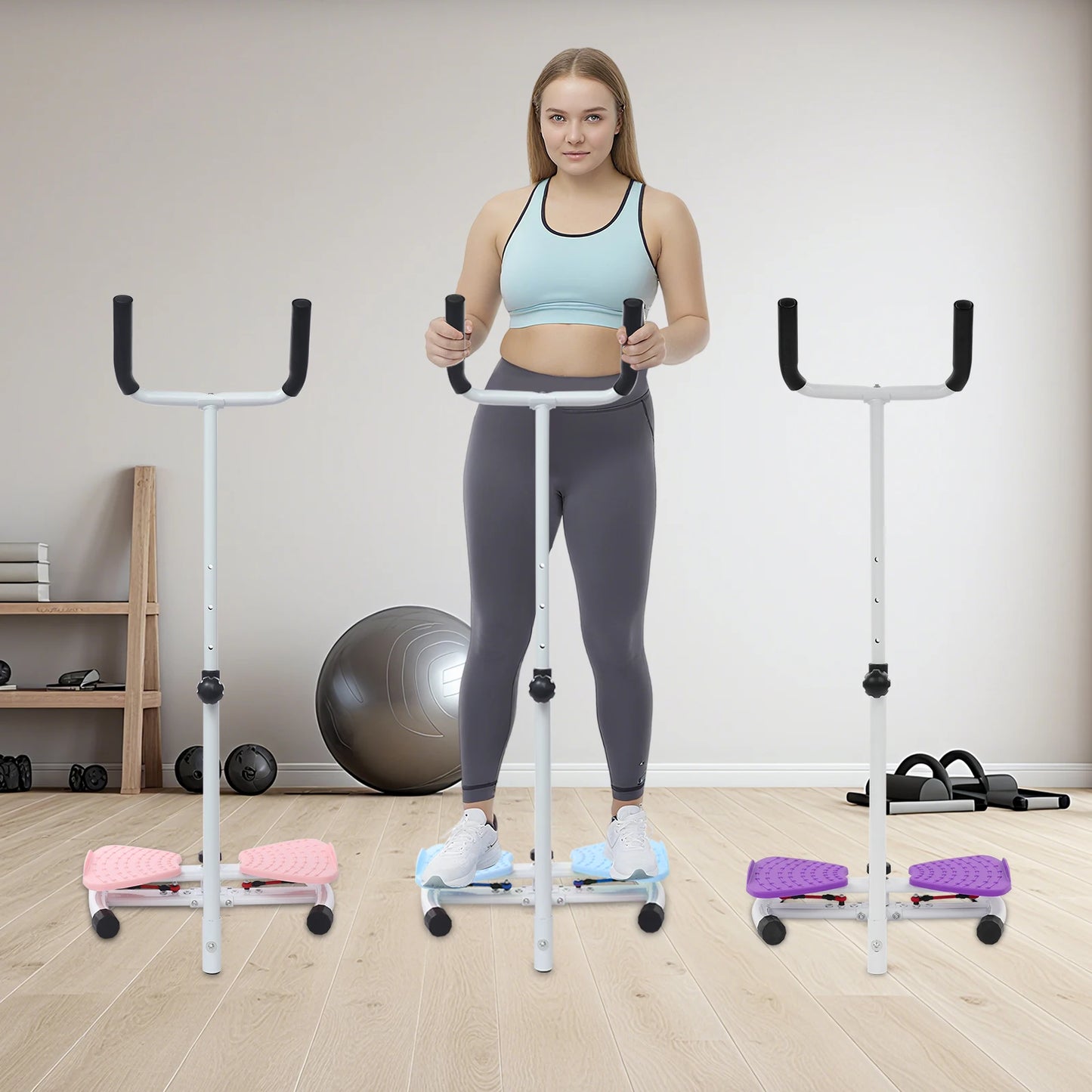 Waist Twisting Fitness Tool Waist Twister Board Ab Twist Board/Home Gym Exercise Twist Board with Handrail