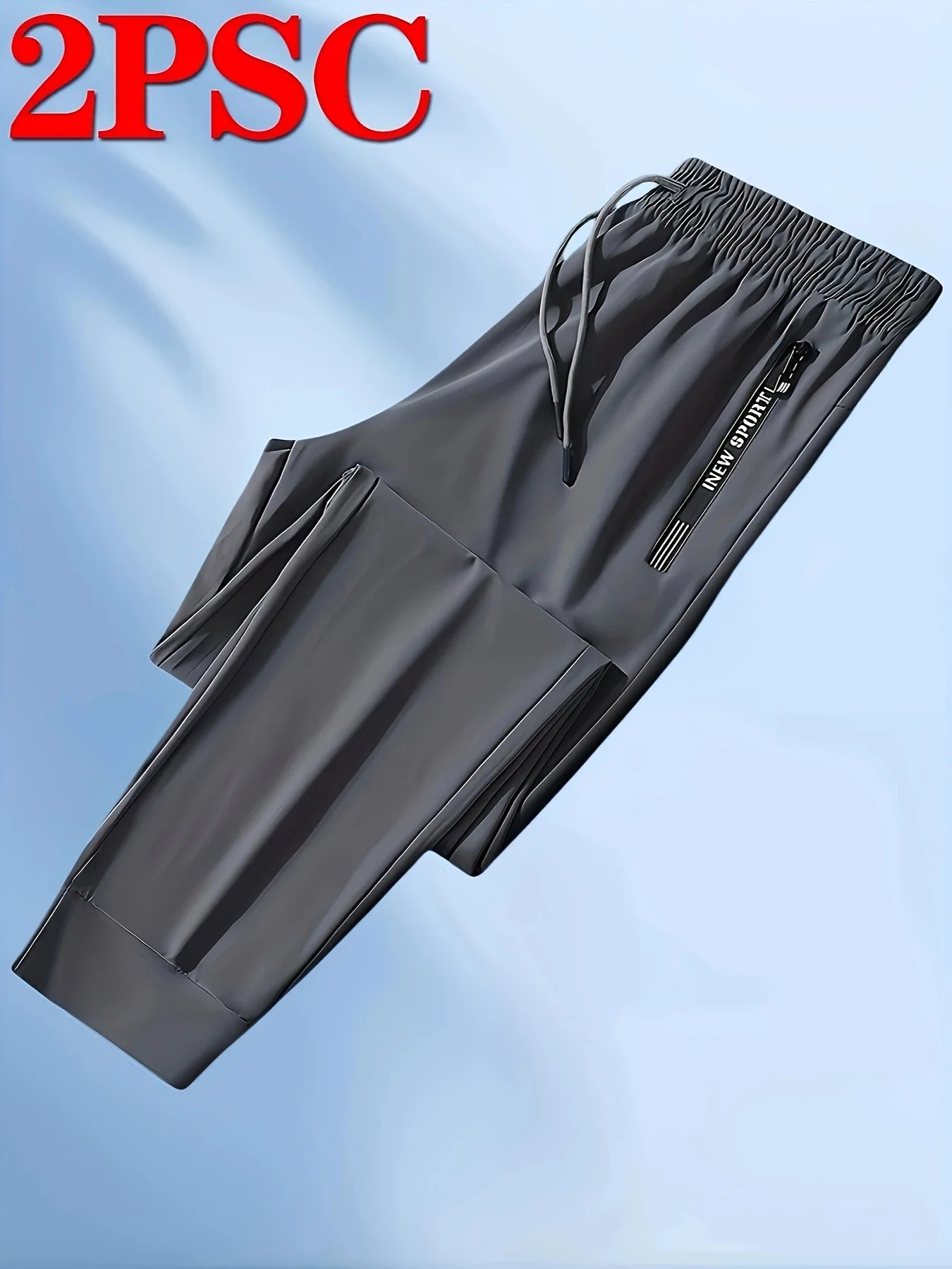 2-Pack Men's Sports Trousers High Stretch Men's Jogging Pants/Quick-Drying Sweatpants Baggy Man Fishing Gym Sportswear Pants