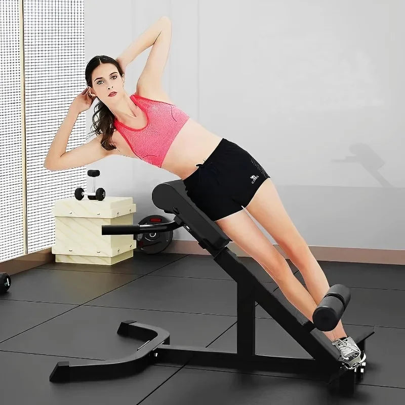 ComMax Roman Chair Back Hyperextension Bench Adjustable/Back Exercise Machine Home Gym Workout Equipment for Abs and Glute