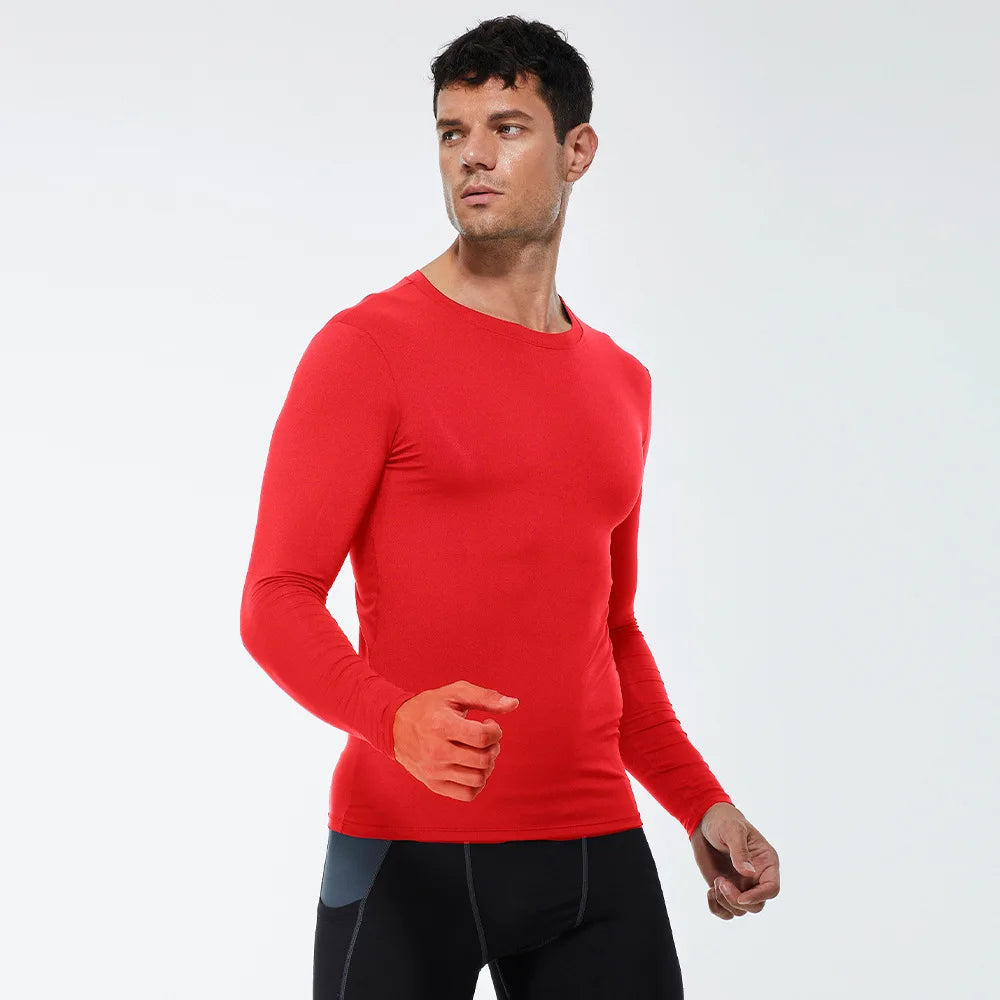 Men Compression Running T-Shirt Fitness Tight Long Sleeve Sport T-shirt/Training Jogging Shirts Gym Sportswear Quick Dry Clothes