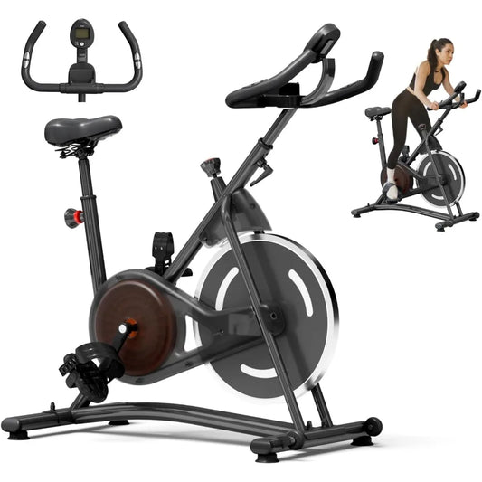 Home Fitness Stationary Bike: Premium Adjustable Exercise Bike/with Smartphone Holder for Efficient Workouts