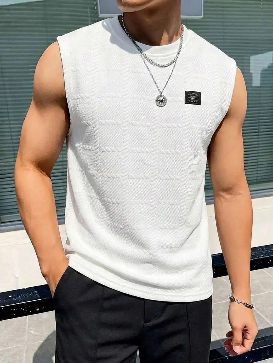 Men Solid Sleeveless Tank Top/Casual Basic Top
