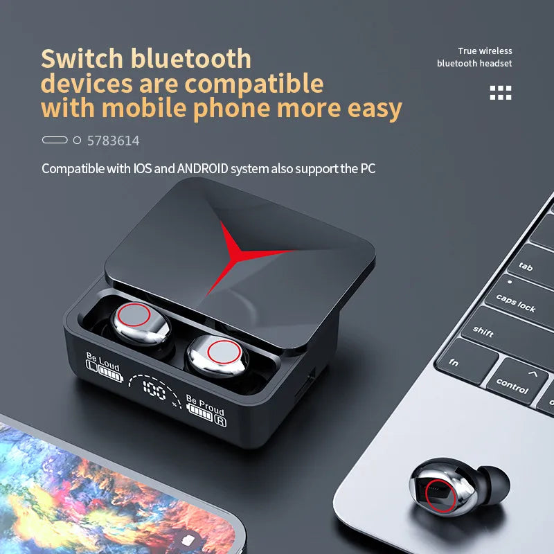 New M90 Bluetooth 5.3 Earphones/Wireless Headphones Touch Control