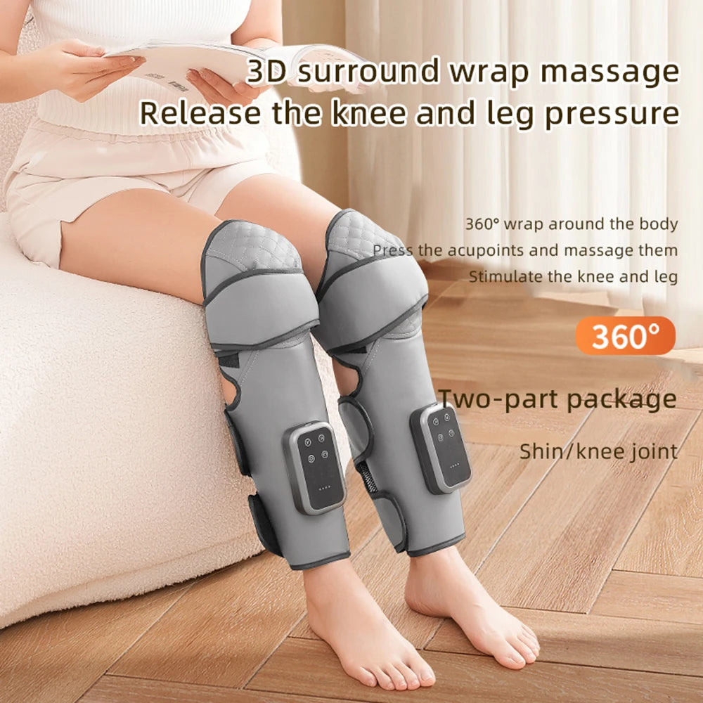 1/2PCS Cordless Knee & Calf Massager with Heat - 3-in-1/Heating & Massage Device 2500mAh, Portable Leg Massager for Men&Women