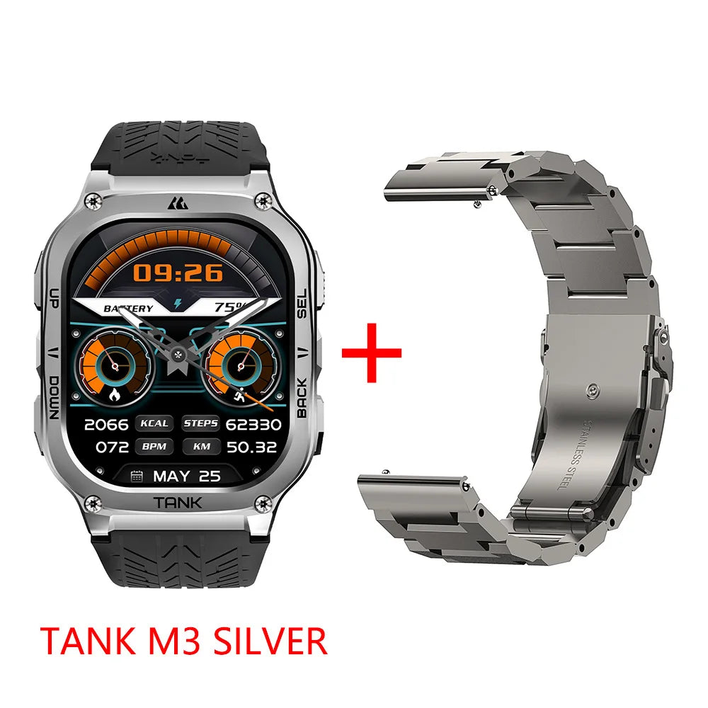 Original KOSPET TANK M3 Smart Watches For Men Smartwatch/480mAh Electronic Digital Fitness AMOLED AOD Bluetooth Watches