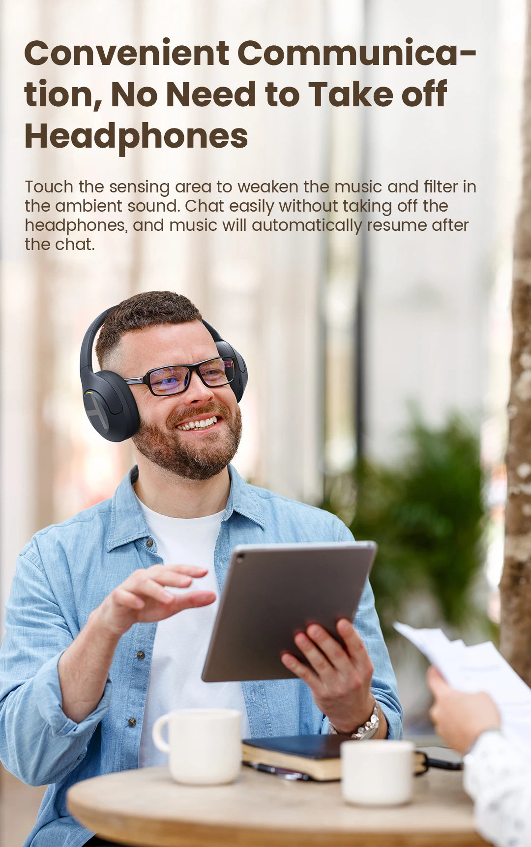 HAYLOU S35 ANC Wireless Bluetooth Headphones 42dB ANC ENC/Over-ear Headphone Noise Cancellation 60H Playtime Earphones