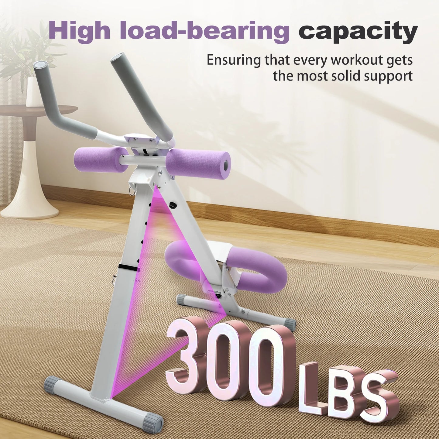 Ab Workout Machine Abdominal Adjustable Folding Crunch/Trainer Core Machine Full Body  Equipment for Home Gym