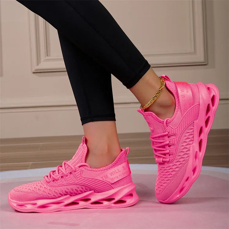 Hot Sale Pink Casual Sneakers Women Blade Shoes Big Light/Breathable Running Shoes Shoes Men Mesh Sports Sneakers