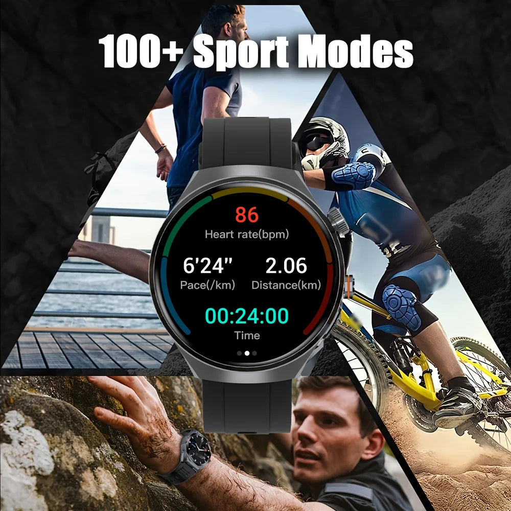 SENBONO Men's Smart Watch Heart Rate Blood Oxygen Monitor/Bluetooth Call Multiple Sport Modes Voice Assistant Smartwatch for Men