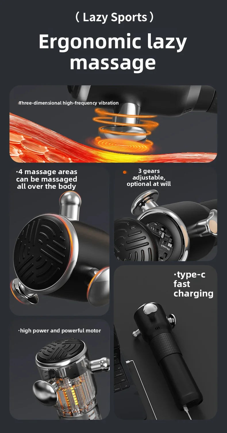 High Frequency Fascia Gun Relaxation Gun Sports Fitness/Muscle Relaxation Massager Full Body Massage 3 Gear