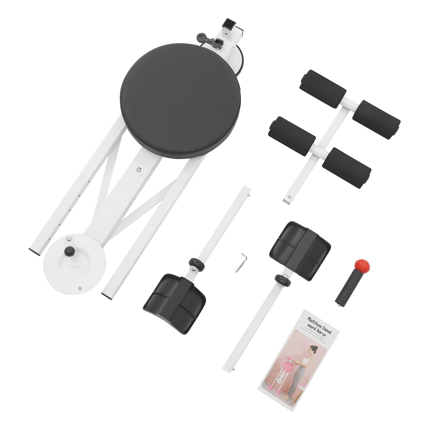 Foldable Leg Stretcher for Splits Yoga Dance Adjustable/0-180° Opening Angle with 5 Telescopic Levels Ergonomic Backrest Machine