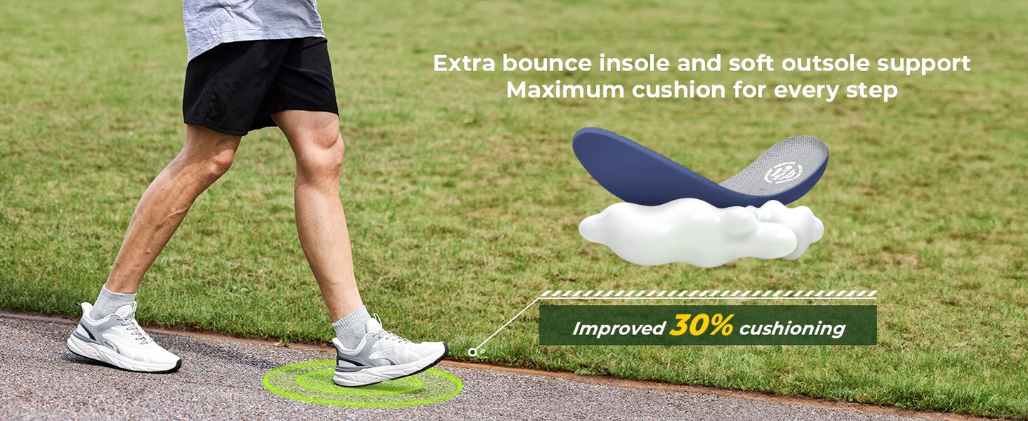 FitVille Comfortable Extra Wide Walking Shoes for Men/Lightweight Men[s Walking Shoes Wide Width Non Slip Cushioned