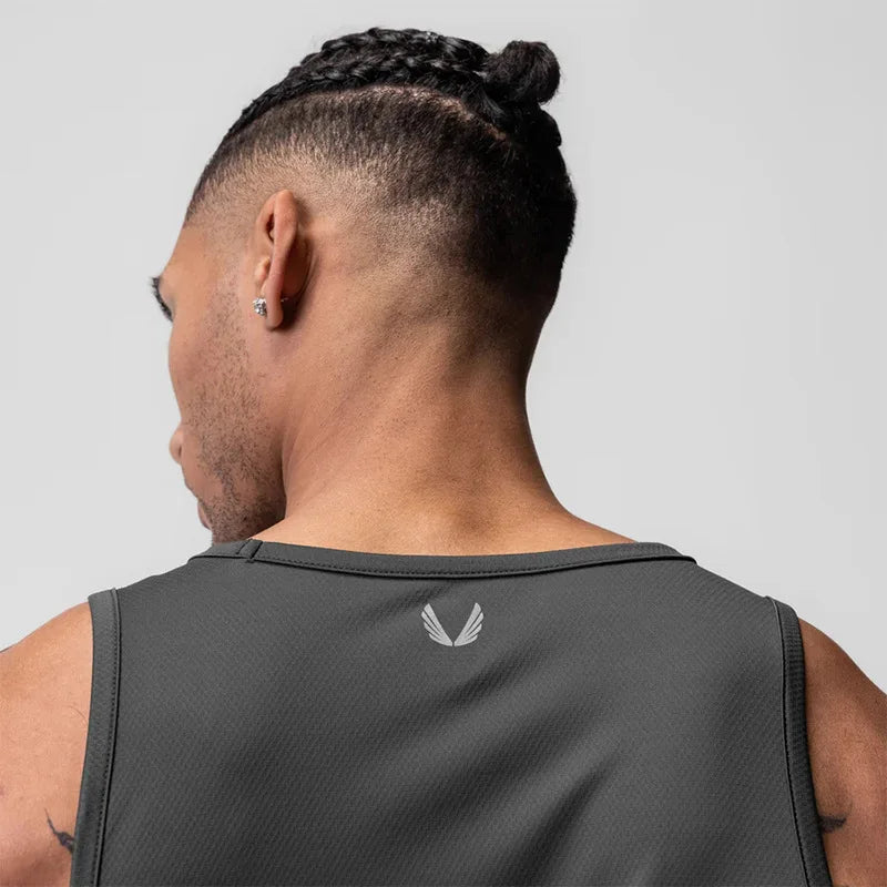 Men's Summer Casual Clothing Breathable Sport Basketball/Tank Top Gym Fitness Workouts Quick Dry Sleeveless Shirts Running Vest