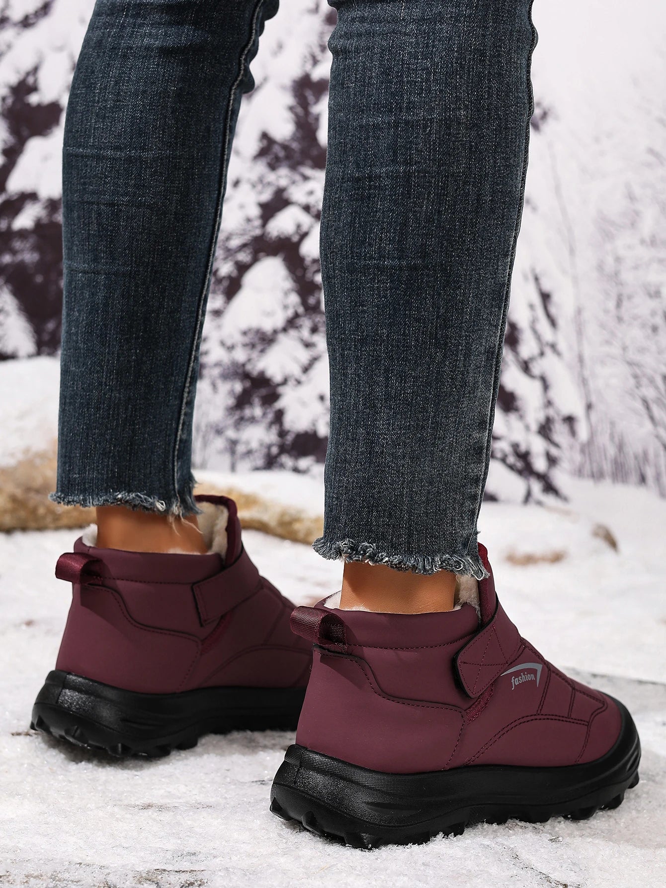 Women's cotton shoes for winter warm and comfortable casual/and versatile waterproof and anti-slip wear-resistant