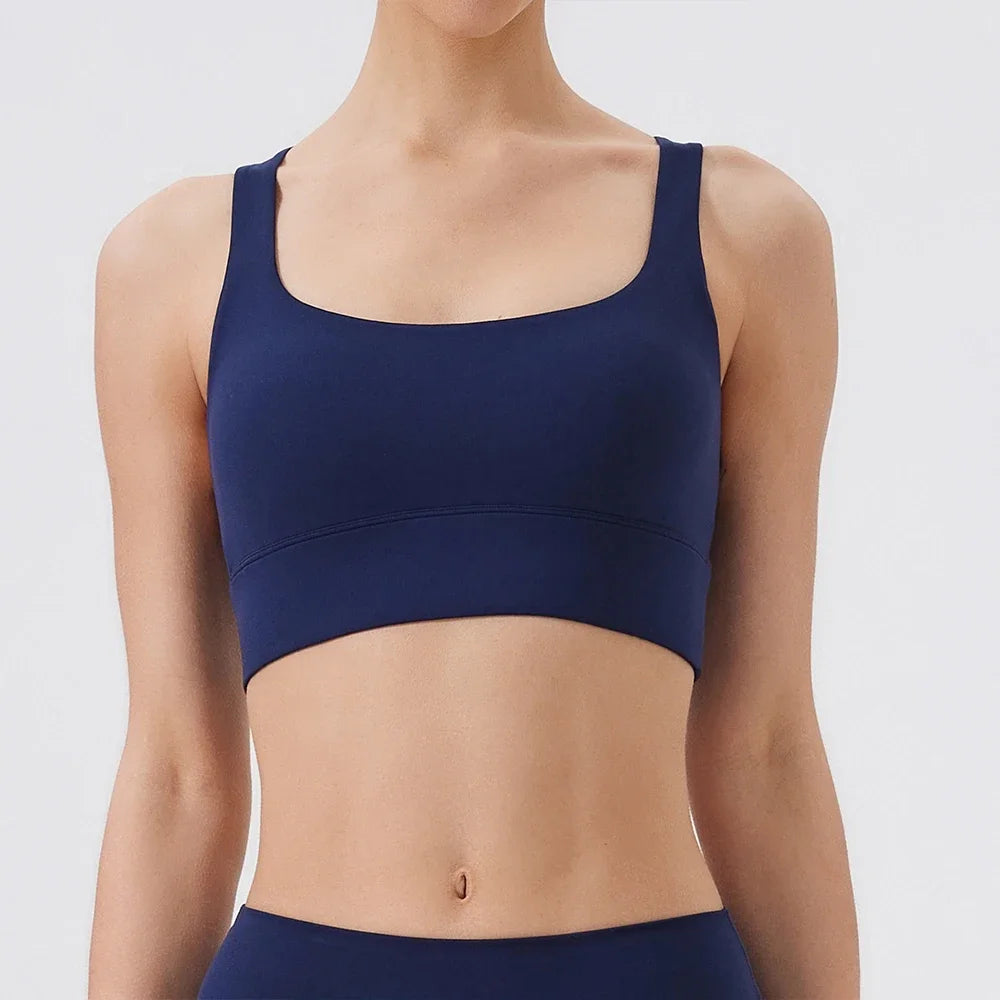 Women Eight Lines Crossing Beautiful Back Sports Bras/Yoga Top Vest Yoga Gym Outdoor Sport Running Fitness Underwear