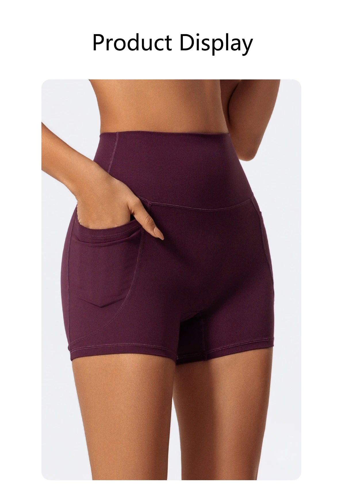 Hearuisavy Women Summer High Waist Shorts with Pockets/Quick Dry Yoga Cycling Gym Workout Sports Bottoms