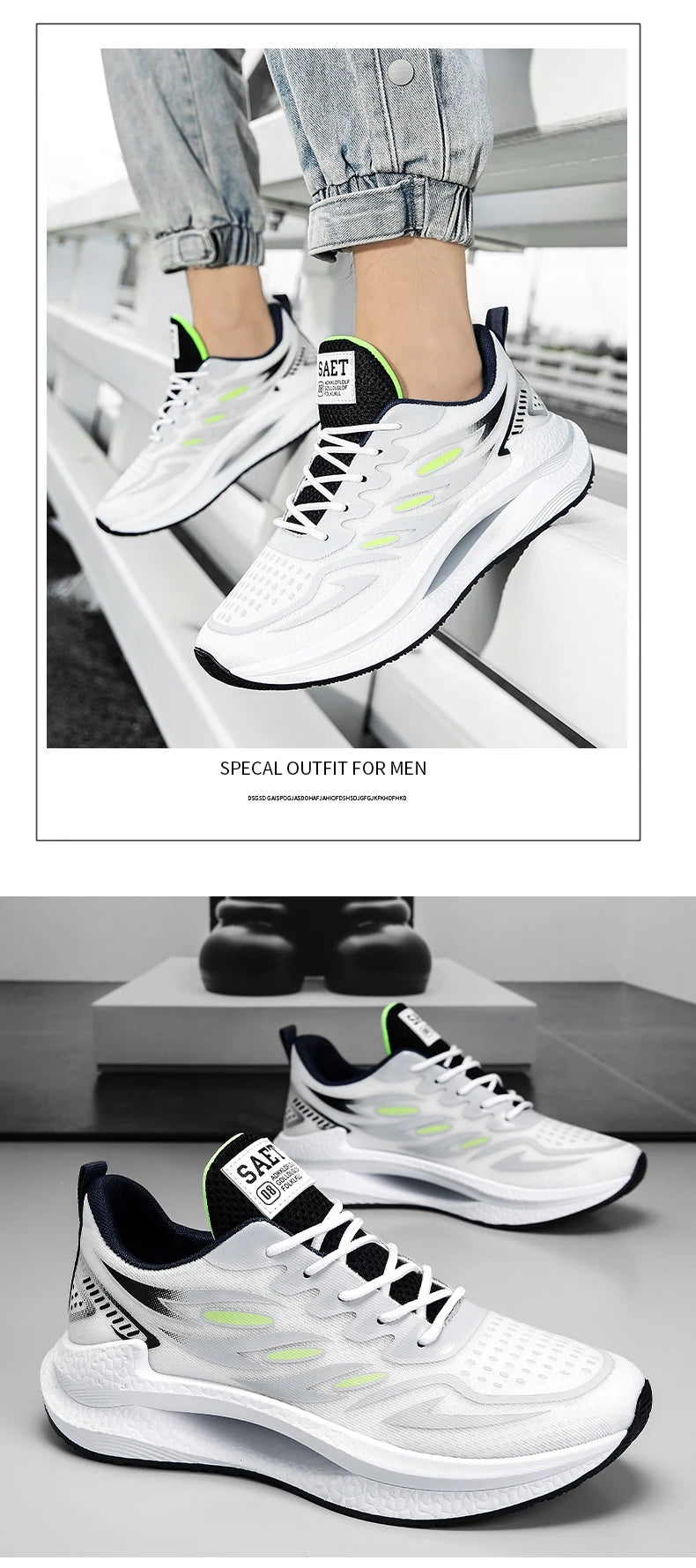 Men's Breathable Sports Shoes Spring New Mesh Casual Fashion/Versatile Trendy Men's Shoes Summer Running Shoes