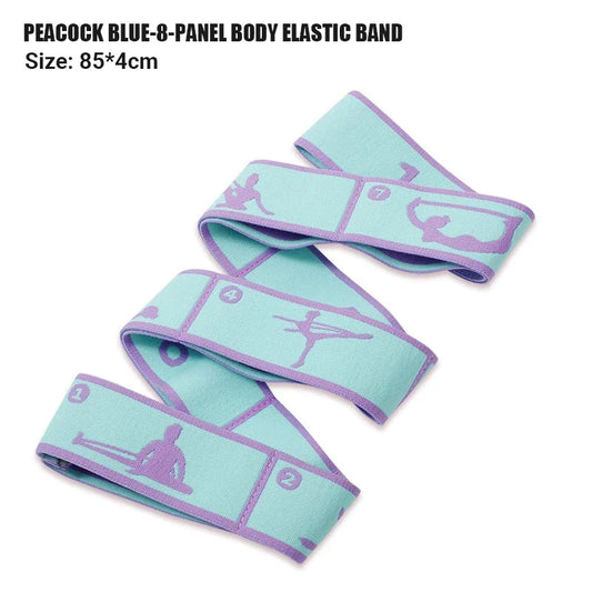 Multi-Section Elastic Yoga Resistance Bands Adult Child Dance Training/Gym Home Pilates Exercise Pull Strap Belt Fitness Sport