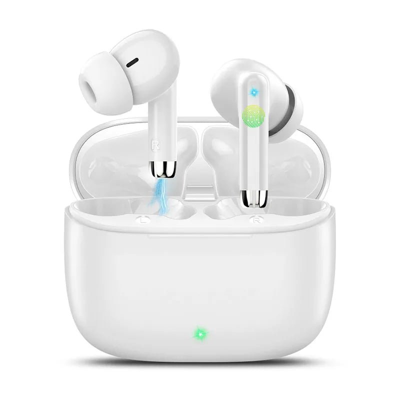 K66 Noise Cancelling Earbuds 90% ANC Reduction 14.2mm/Hi-Res Sound, BT 5.3, IPX7 Waterproof 48H Playtime