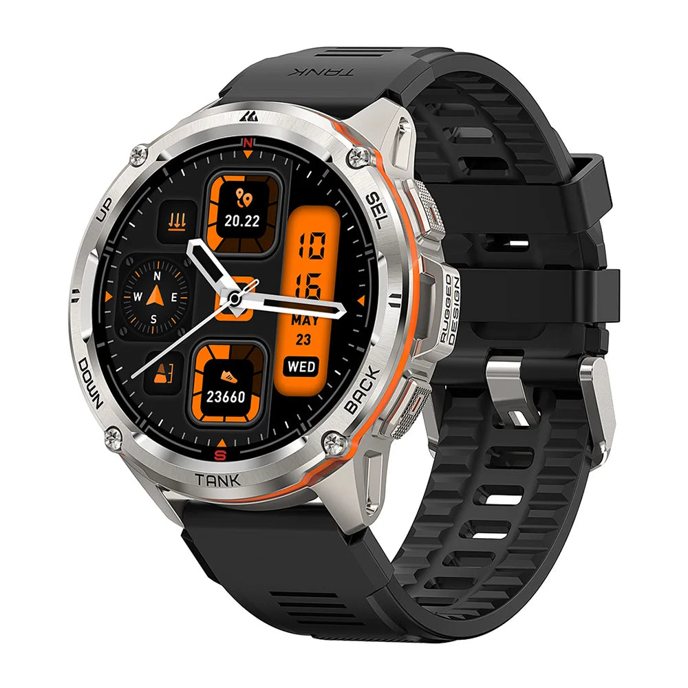 KOSPET TANK T3 Ultra GPS Smart Watch For Men Altimeter Compass/Barometric 470mAh 60 Days Battery Bluetooth Call IP69K Waterproof