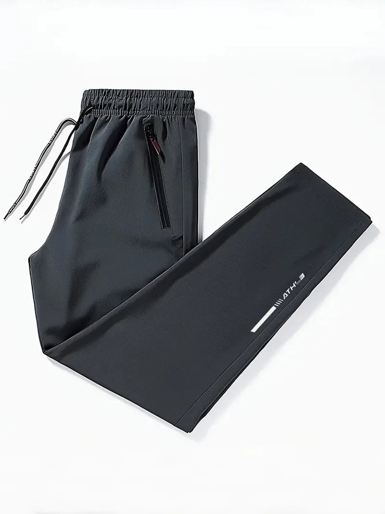 Men's Casual Straight Long Pants Stretch Elastic Waist Jogger/Classic Blue Black Gray Male Brand Trousers Plus Size