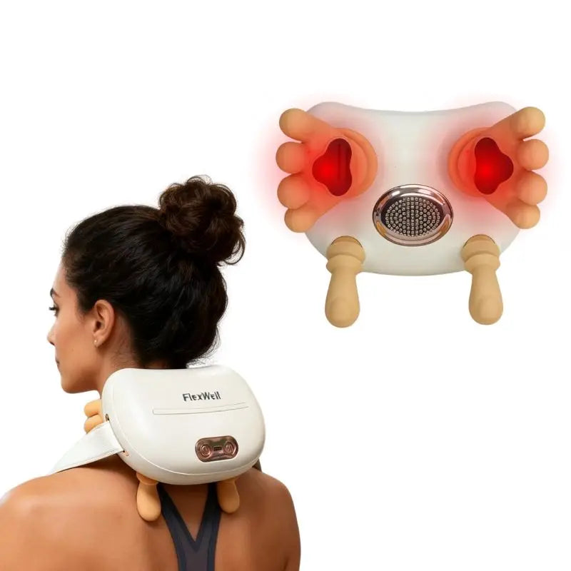 Shoulder and neck massager massage knead/and apply heat to muscles to relieve muscle soreness