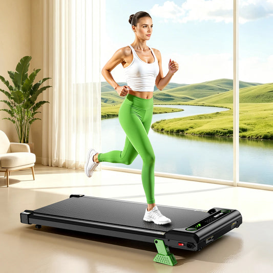 Akluer Walking Pad, Under Desk Treadmill with Incline for Home Office/2.5HP Portable Walking Treadmill with 300 Lbs Weight Capacity