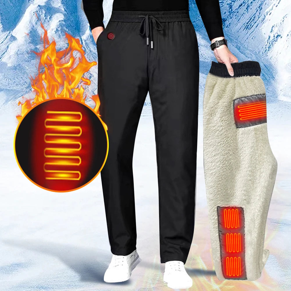 Winter Heated Pants Men Heating Trouser 10 Heating Zone/Electric Thermal Pants Hunting Fishing Hiking Pants L-6XL