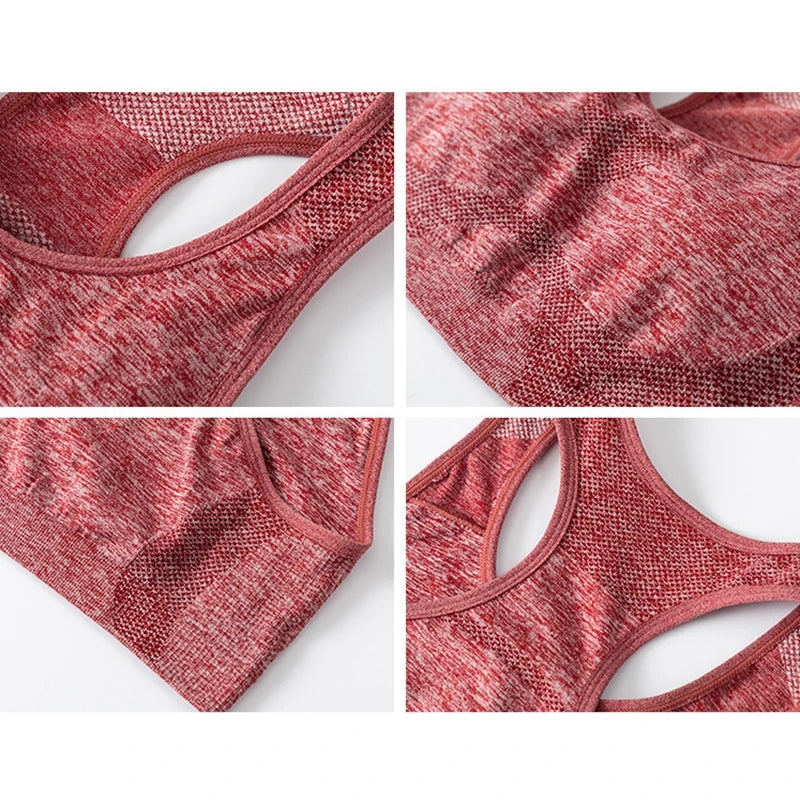Women Sports Bras Yoga Top Vest High Shockproof Quick-drying Yoga/Gym Running Fitness Underwear Ladies Seamless Sportswear