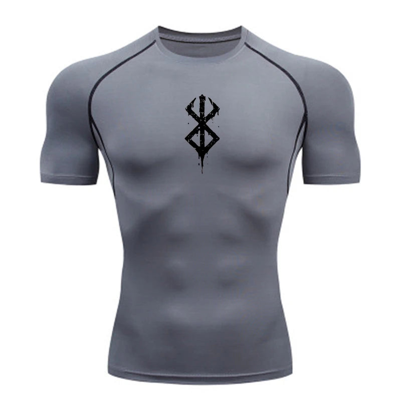 Summer Sports Tops Quick Dry Men's Compression Shirt Short Sleeve/Second Skin Gym Workout Short Fitness Running T-Shirt Men Wear
