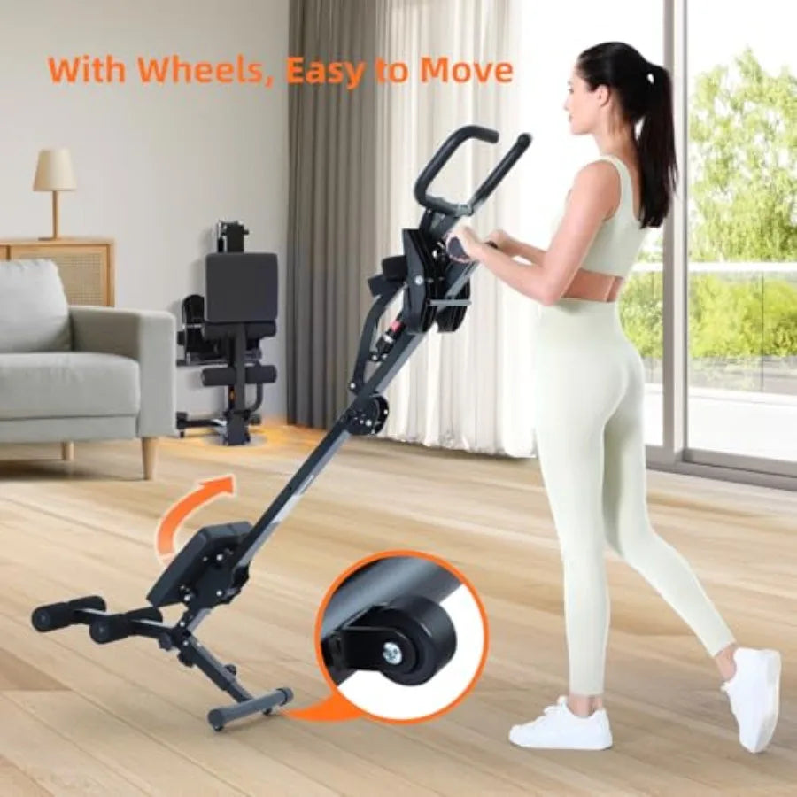Rower Machine for Home Foldable Hydraulic Rowing Machine/with 12-Level Resistance Multi Functional Row Machine