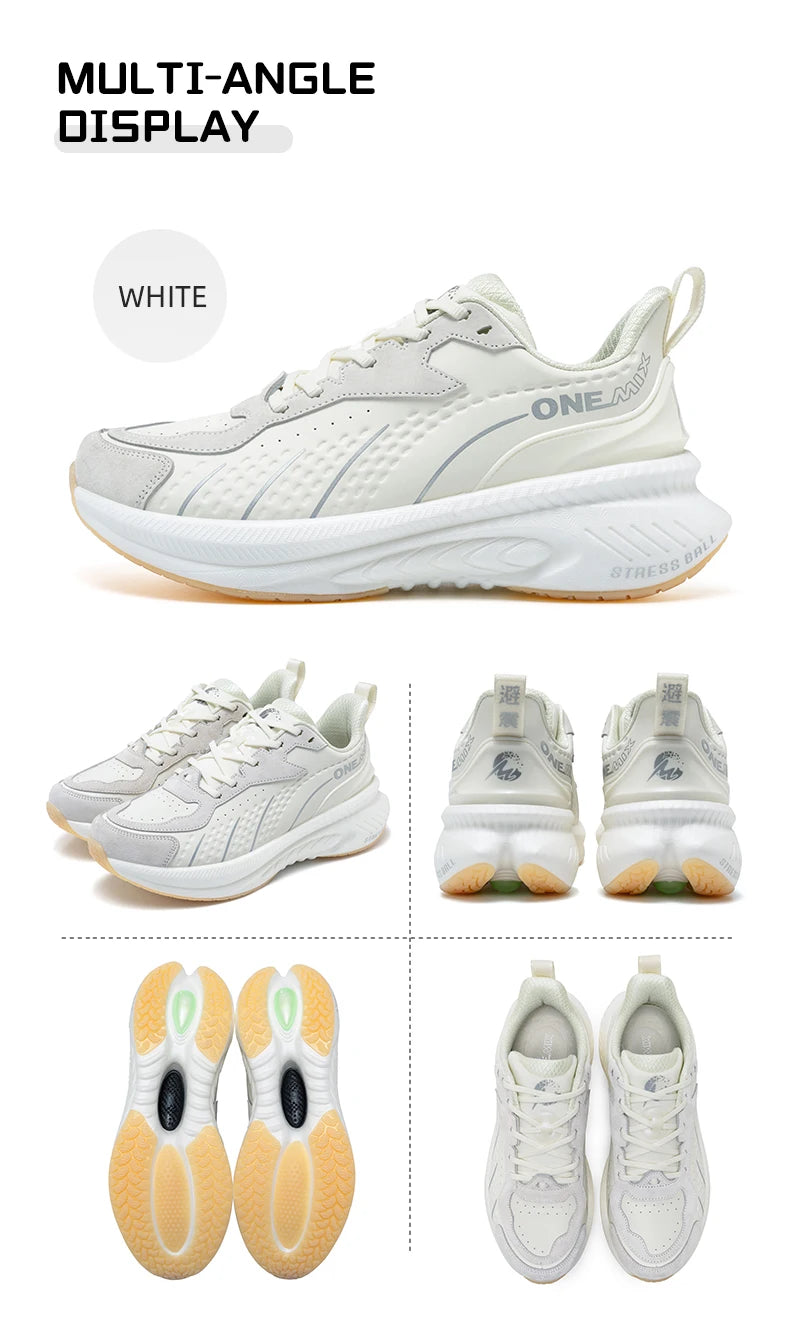 ONEMIX Men's Winter Leather Sports Shoes For Heavy Weight Adults/Shock-Absorbing & Stable Support Cold-Resistant Daily Shoes