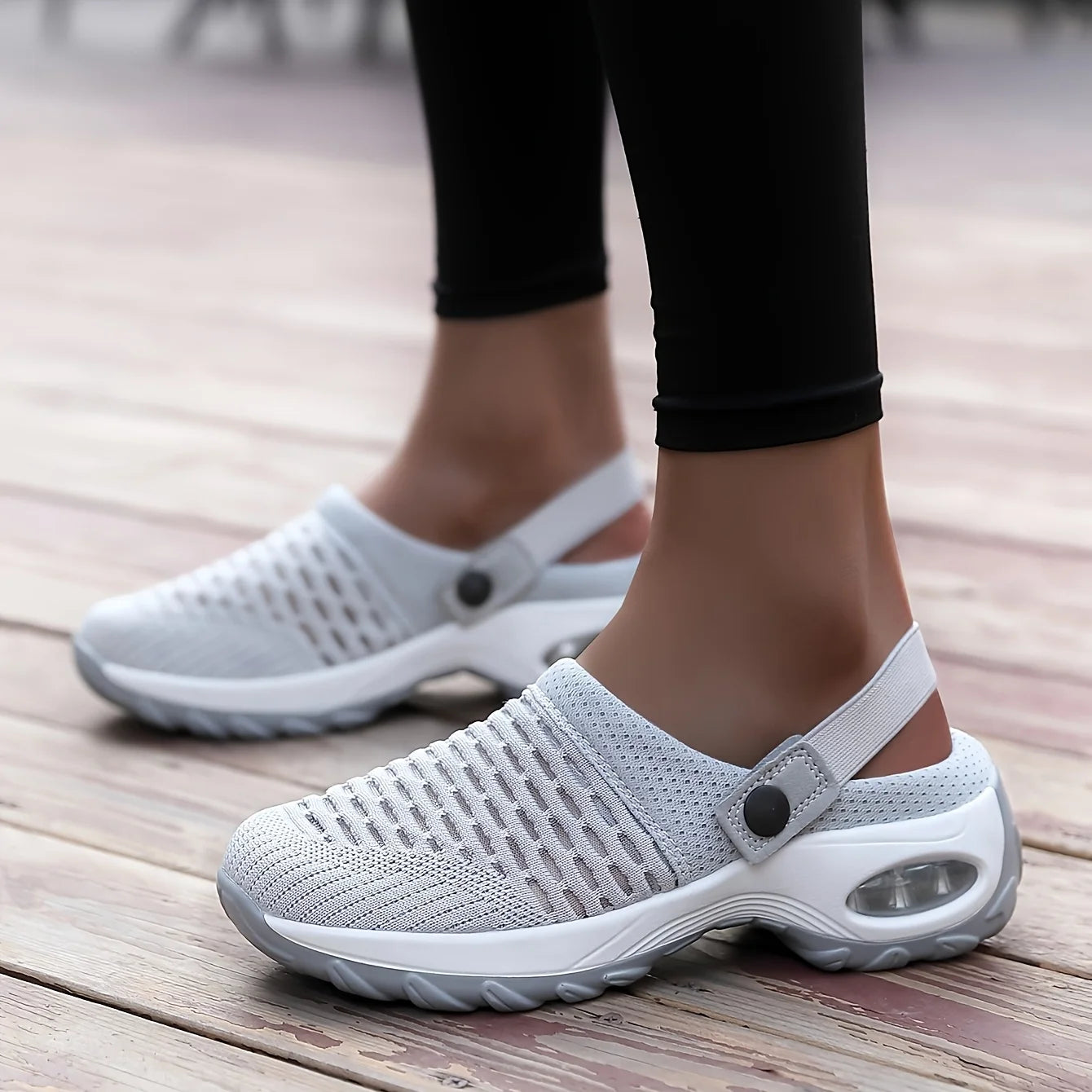 Women's Breathable Flying Woven Knit Sneakers Soft Cushion/Non Slip Lace Up Walking Shoes, Lightweight Mesh Comfort Shoes