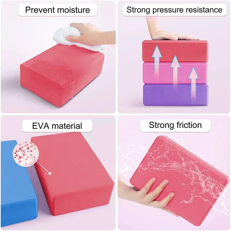 1PCYoga Building Blocks Cubes Pilates Bricks Reinforcement Sport Yoga Supplies/Exercise Home Exercise Equipment Fitness Block