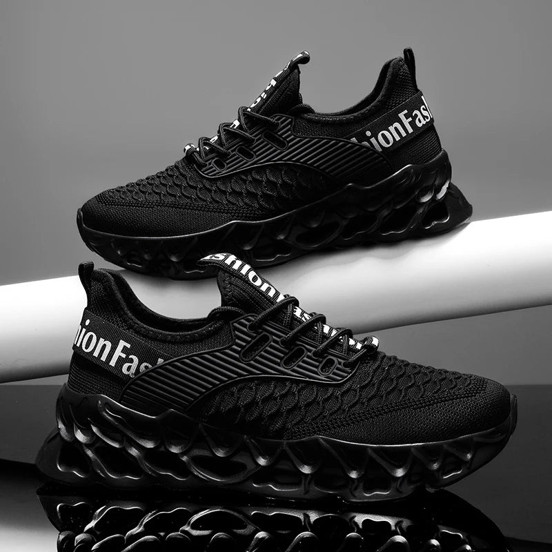 YRZL Men's Breathable Mesh Lightweight Running Shoes Soft Sole/Non Slip Comfortable Sports Shoes for Men Outdoor Walking Casual