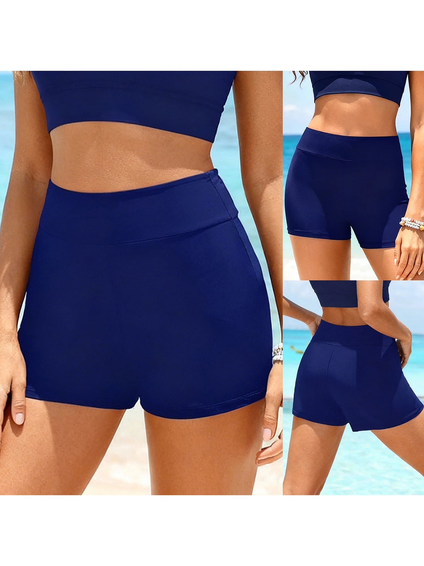 Women s High Waisted Swim Shorts with Tummy Control/and UPF 50 Sun Protection for Active Beach Days and Water Sports