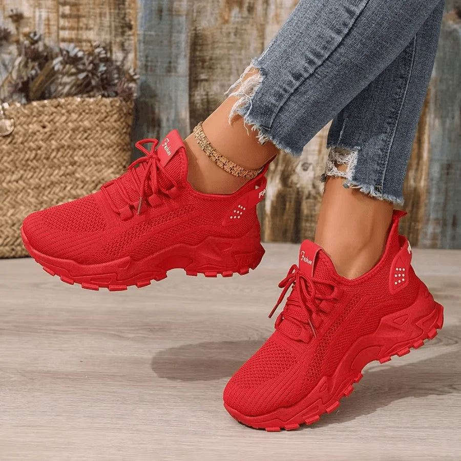 Air Cushion Wedge Knit Sock Sneakers for Women Breathable/Lightweight Non Slip Comfort Casual Walking Athletic Shoes