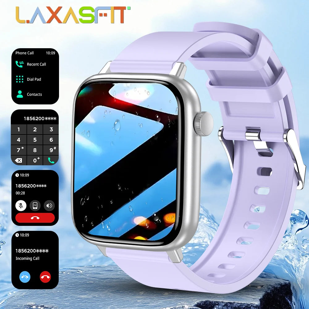 LAXASFIT New Smart Watch Bluetooth Call 24/7 Heart Rate Monitor/IP68 Waterproof 100+ Sport Mode Smartwatch for Men Women