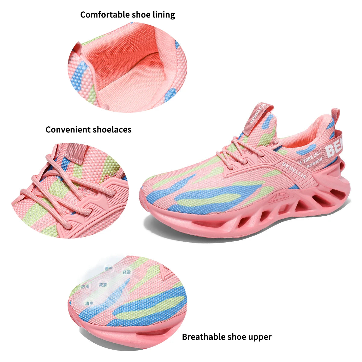 Running shoes for men and women lightweight mesh breathable and comfortable/flat and soft Running shoes
