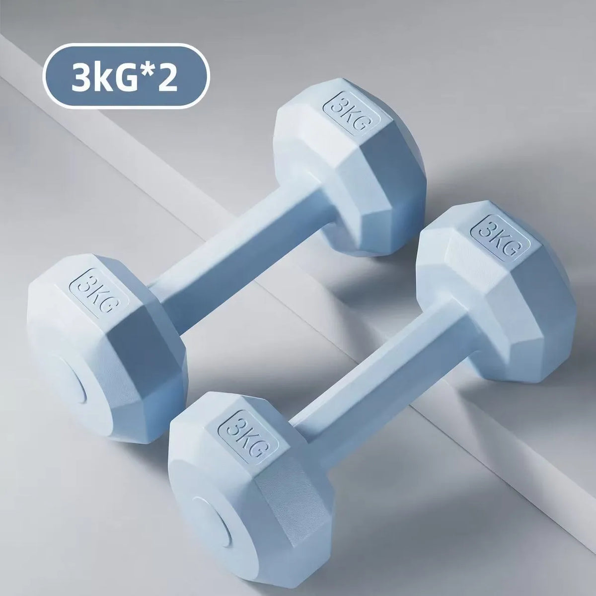 Pack of 2 6.61LB stylish dumbbells Smooth non-slip coating/durable cement fitness equipment, stylish strength training gadgets