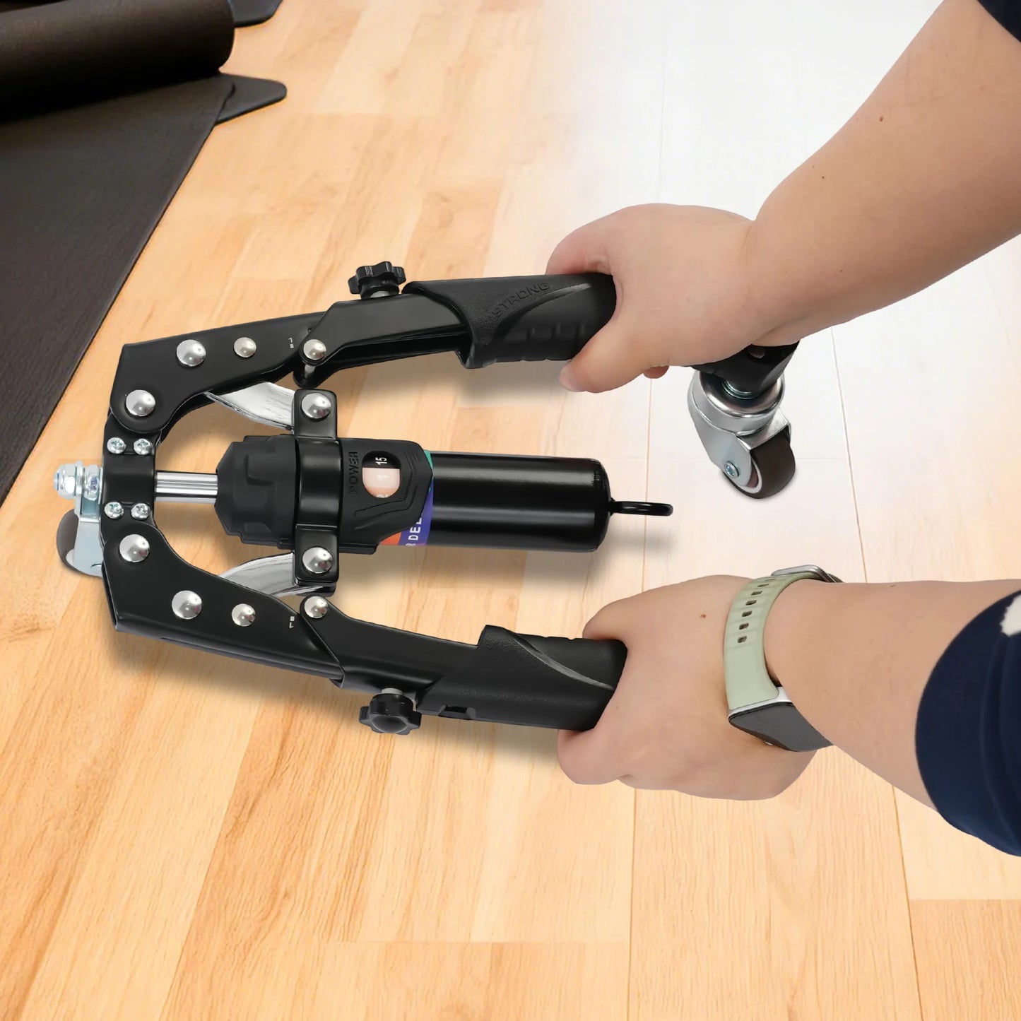 Hydraulic Power Twister Spin Button Arm Blaster Forearm Workout Equipment/Adjustable 22-440lbs for Arms Legs Biceps